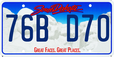SD license plate 76BD70
