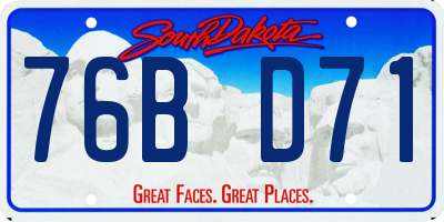 SD license plate 76BD71