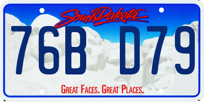 SD license plate 76BD79
