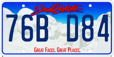 SD license plate 76BD84