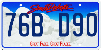 SD license plate 76BD90
