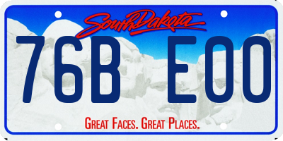 SD license plate 76BE00