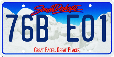 SD license plate 76BE01