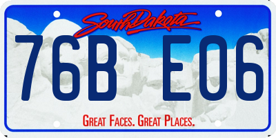 SD license plate 76BE06