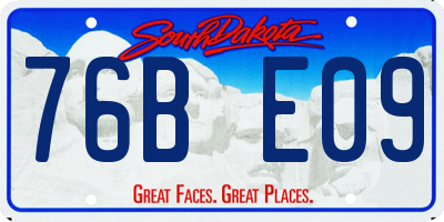 SD license plate 76BE09