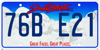 SD license plate 76BE21