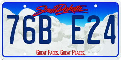 SD license plate 76BE24