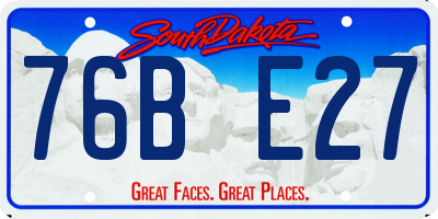 SD license plate 76BE27