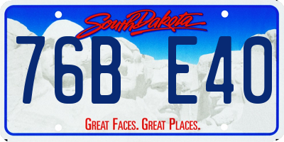 SD license plate 76BE40