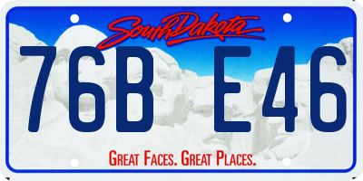 SD license plate 76BE46