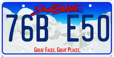 SD license plate 76BE50