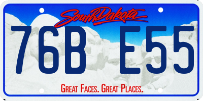SD license plate 76BE55