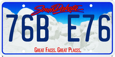SD license plate 76BE76