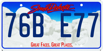 SD license plate 76BE77