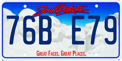 SD license plate 76BE79