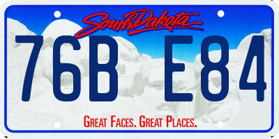 SD license plate 76BE84