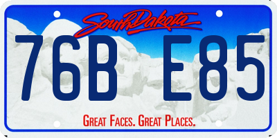 SD license plate 76BE85