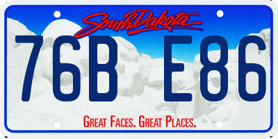 SD license plate 76BE86