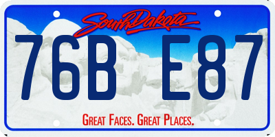 SD license plate 76BE87