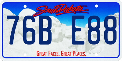 SD license plate 76BE88