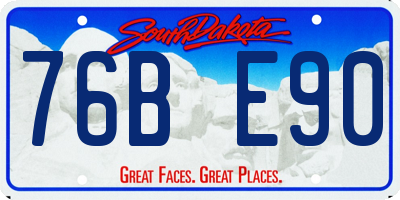 SD license plate 76BE90