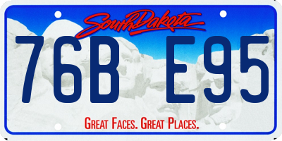 SD license plate 76BE95