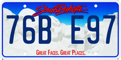 SD license plate 76BE97