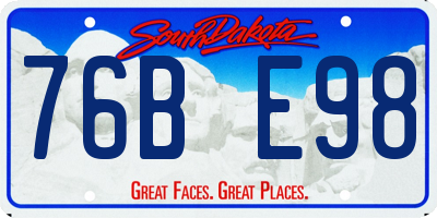 SD license plate 76BE98