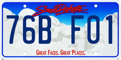 SD license plate 76BF01