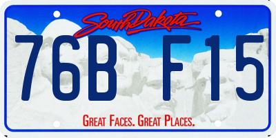 SD license plate 76BF15