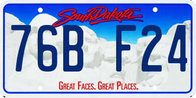 SD license plate 76BF24
