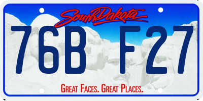 SD license plate 76BF27