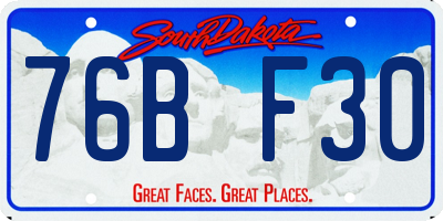 SD license plate 76BF30