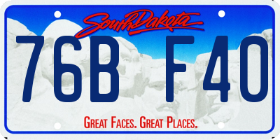 SD license plate 76BF40