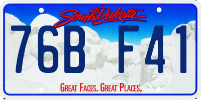 SD license plate 76BF41