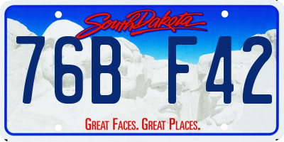 SD license plate 76BF42