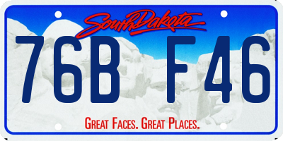 SD license plate 76BF46