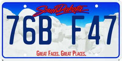 SD license plate 76BF47