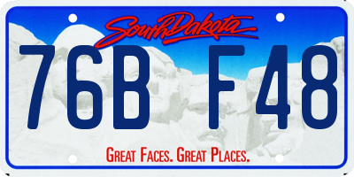 SD license plate 76BF48