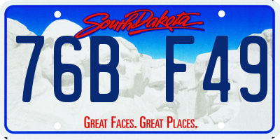 SD license plate 76BF49