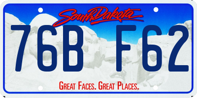 SD license plate 76BF62