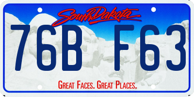 SD license plate 76BF63