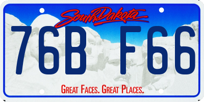 SD license plate 76BF66