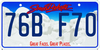 SD license plate 76BF70