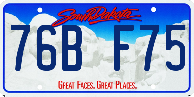 SD license plate 76BF75