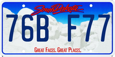 SD license plate 76BF77
