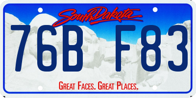 SD license plate 76BF83