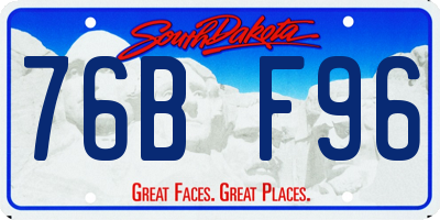 SD license plate 76BF96