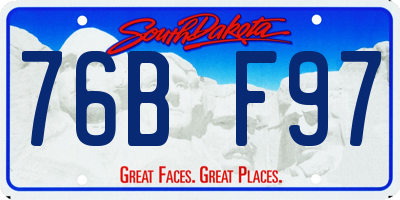 SD license plate 76BF97