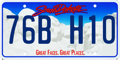 SD license plate 76BH10